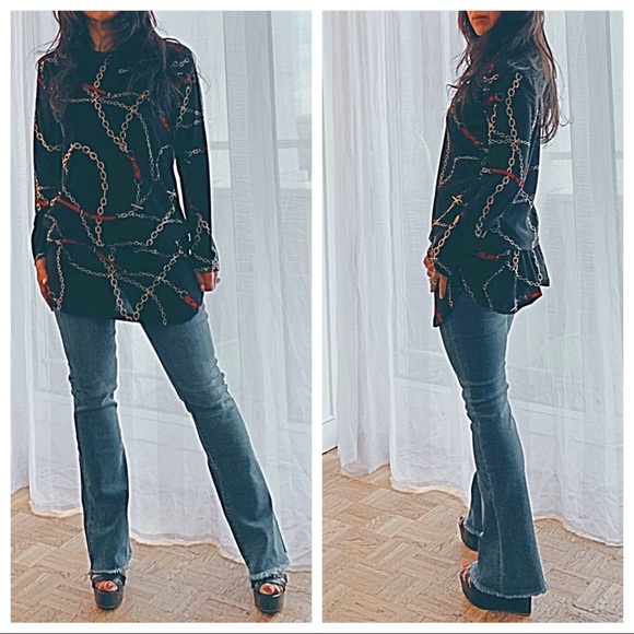 ✨PARIS✨ LAST ONE✨Flared hem frayed jeans - Picture 2 of 3